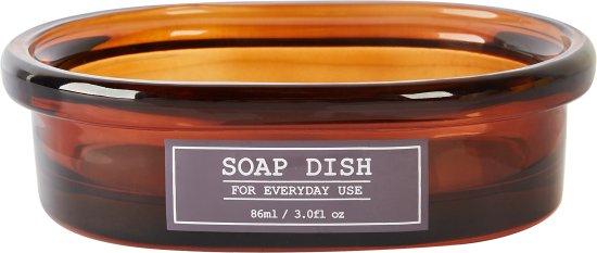 Мыльница Vidage Fiole стекло цвет коричневый