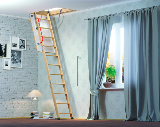 Лестница чердачная складная с секциями Prime 70x120x300 см