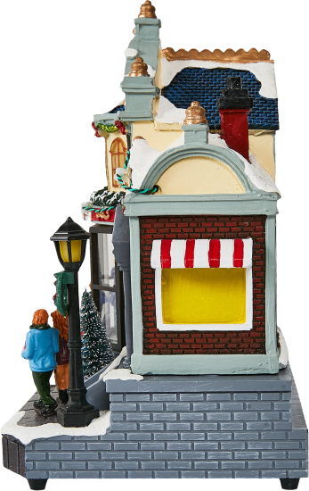 Композиция новогодняя светодиодная Железнодорожная станция 31x15x25