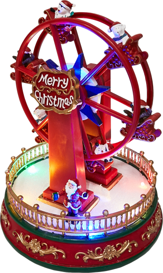 Композиция новогодняя светодиодная Колесо обозрения 18x18x24 см