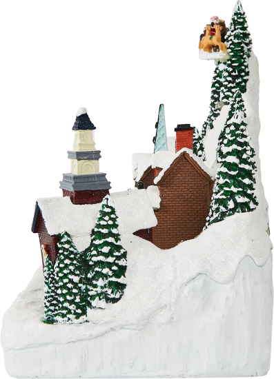 Композиция новогодняя светодиодная Город в снегу 31x17x23 см