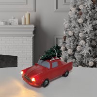 Композиция новогодняя светодиодная Машина Микс 7см