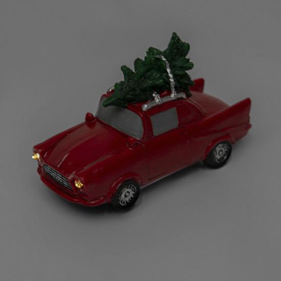 Композиция новогодняя светодиодная Машина Микс 7см