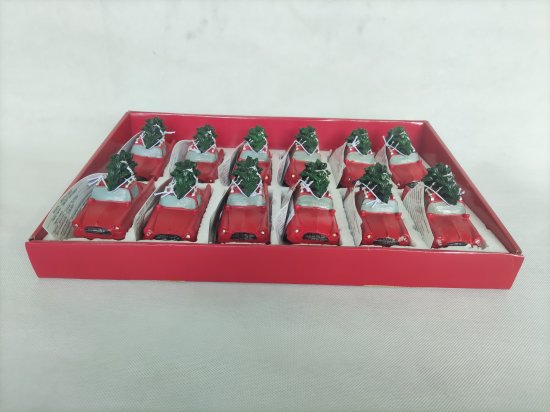 Композиция новогодняя светодиодная Машина Микс 7см