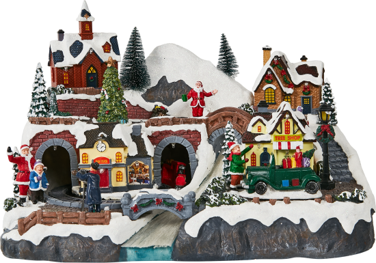 Композиция новогодняя светодиодная Фото с Сантой 41x27x28 см