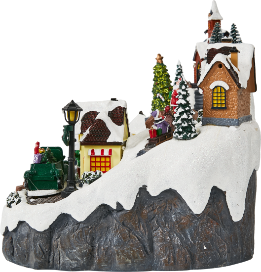 Композиция новогодняя светодиодная Фото с Сантой 41x27x28 см