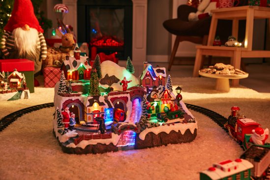 Композиция новогодняя светодиодная Фото с Сантой 41x27x28 см