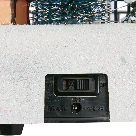 Композиция новогодняя светодиодная Дети на катке 27x20x13 см