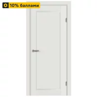 Дверь межкомнатная глухая Пьемонт 60x200 см Hardflex белый с замком и петлями