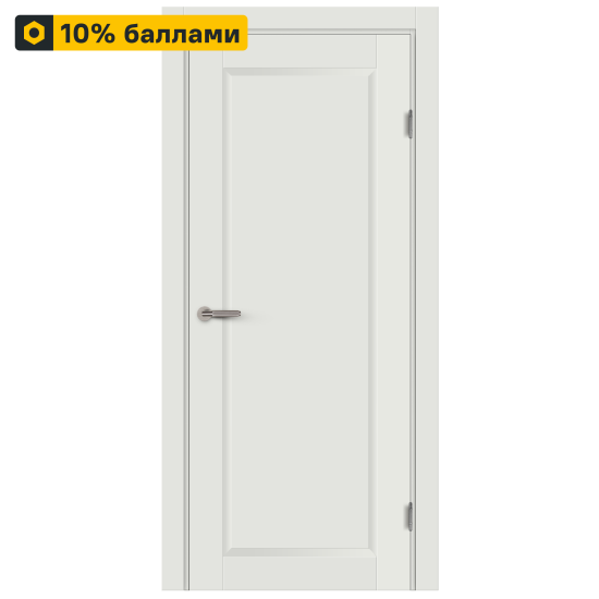 Дверь межкомнатная глухая Пьемонт 60x200 см Hardflex белый с замком и петлями