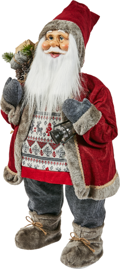 Фигура декоративная Санта в красном 80см
