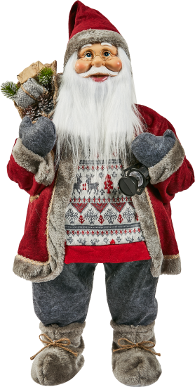 Фигура декоративная Санта в красном 80см