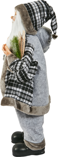 Фигура декоративная Санта в сером 80см