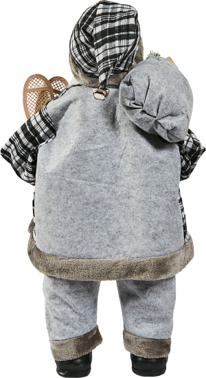 Фигура декоративная Санта в сером 80см