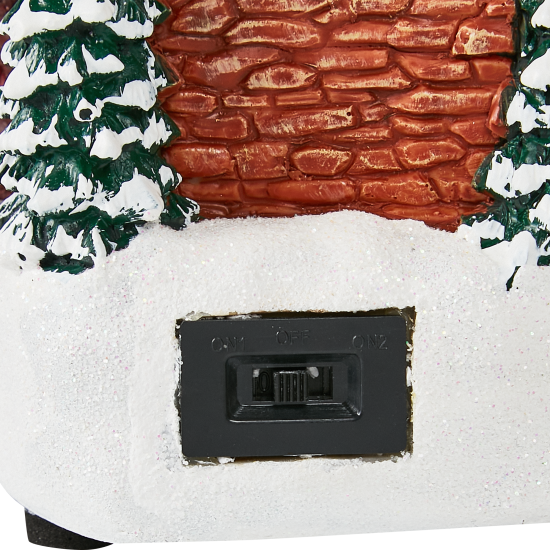 Композиция новогодняя светодиодная Дети со снеговиком 19x13x14 см