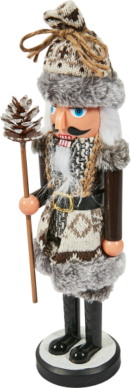 Декоративная фигура пластиковая Щелкунчик в коричневом 28см