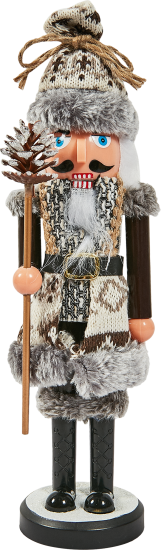 Декоративная фигура пластиковая Щелкунчик в коричневом 28см