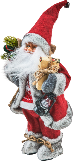 Фигура декоративная Санта в красном 30см