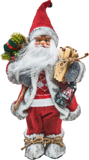 Фигура декоративная Санта в красном 30см