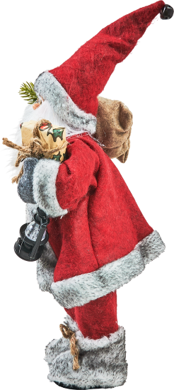Фигура декоративная Санта в красном 30см