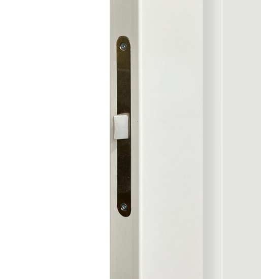 Дверь межкомнатная глухая Пьемонт 80x200 см Hardflex белый с замком и петлями