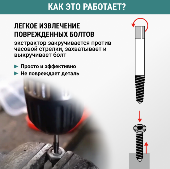 Набор экстракторов Vira 820146, 5 шт.