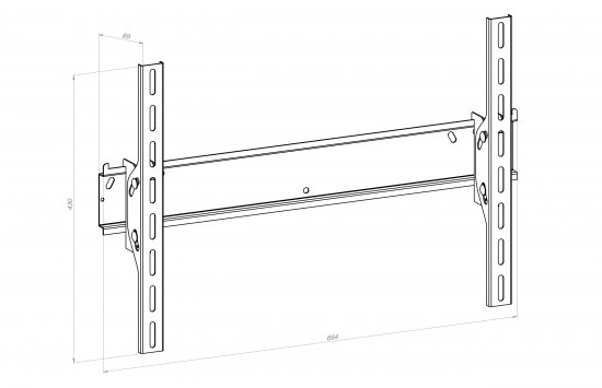 Кронштейн для ТВ Lexman настенный наклонный 664x430 см цвет черный