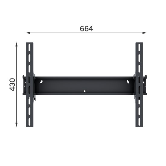 Кронштейн для ТВ Lexman настенный наклонный 664x430 см цвет черный