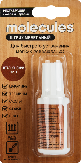 Ретуширующий маркер для дерева Molecules итальянский орех 20 мл