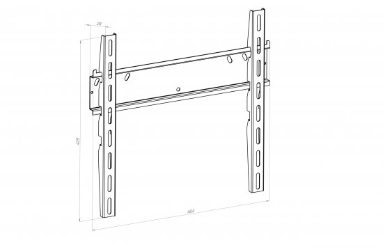 Кронштейн для ТВ Lexman настенный фиксированный 264x230 см цвет черный