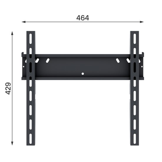 Кронштейн для ТВ Lexman настенный фиксированный 264x230 см цвет черный