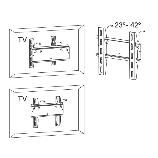 Кронштейн для ТВ Lexman настенный фиксированный 264x230 см цвет черный
