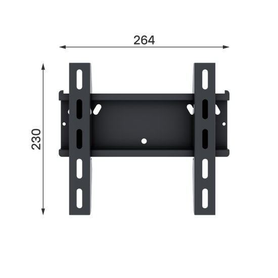 Кронштейн для ТВ Lexman настенный фиксированный 264x230 см цвет черный