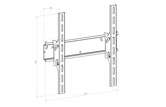 Кронштейн для ТВ Lexman настенный наклонный 464x430 см цвет черный