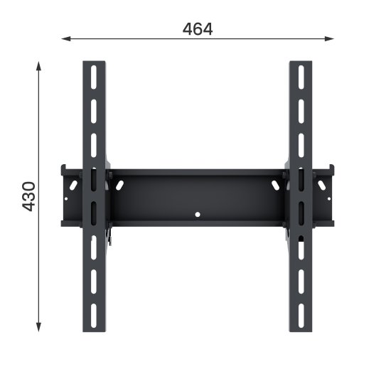 Кронштейн для ТВ Lexman настенный наклонный 464x430 см цвет черный
