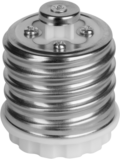 Переходник E40-E27 цокольный 220 В без заземления 4 А