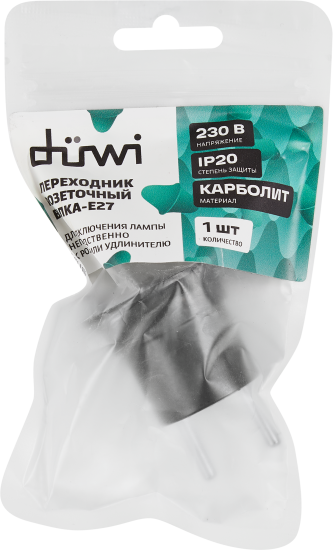 Переходник-вилка 220 В без заземления 4 А цвет черный