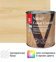 Лазурь содержащая масло Tikkurila Valtti Color Classic База EC бесцветная 0.9 л