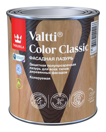 Лазурь содержащая масло Tikkurila Valtti Color Classic База EC бесцветная 0.9 л