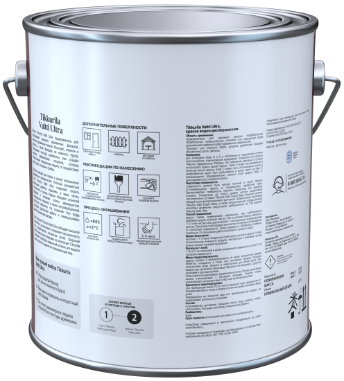 Краска для деревянных фасадов Tikkurila Valtti Ultra матовая цвет белый база А 2.7 л