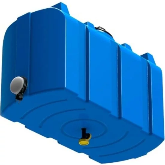 Бак душевой POLIMER GROUP серии R 200 литров голубой с подогревом