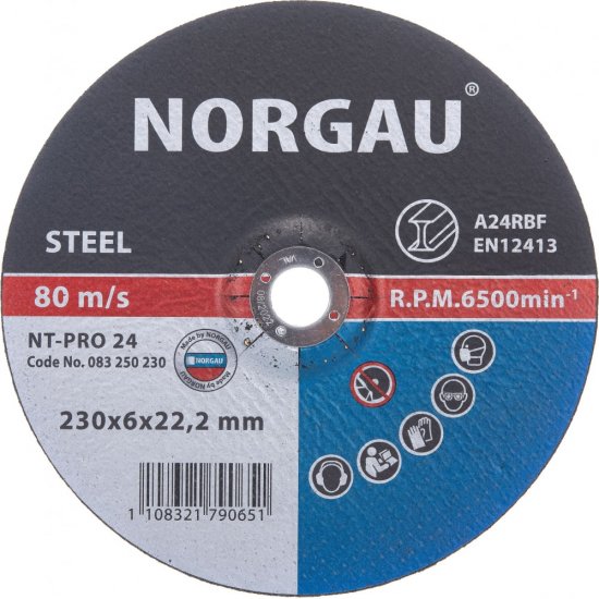Шлифовальный диск по стали NORGAU NT-PRO 24