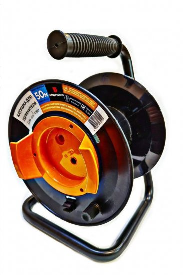 Катушка для смотки кабеля Защита Про цвет черно-оранжевый