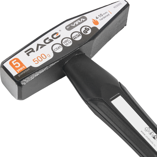 Молоток слесарный Rage 903005 фиберглассовая рукоятка 500 г