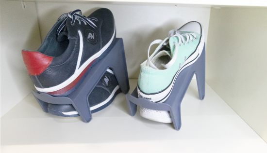 Подставка для обуви Spaceo 13.9x14.3x25.3 см полипропилен цвет графит