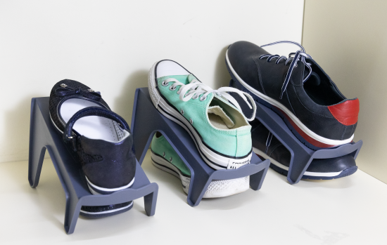 Подставка для обуви Spaceo 13.9x14.3x25.3 см полипропилен цвет графит