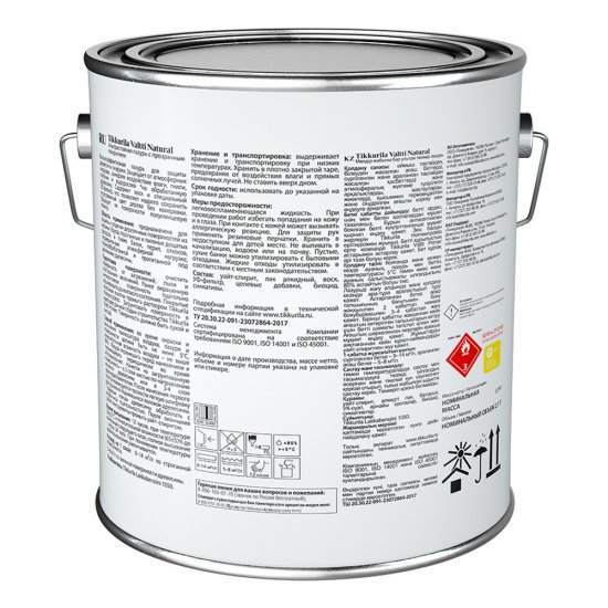 Антисептик Tikkurila/Tikkivala Valtti Natural декоративный для дерева бесцветный 2,7 л