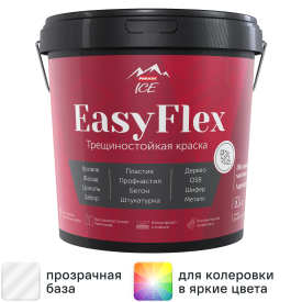 Краска резиновая трещиностойкая Parade EasyFlex матовая прозрачная база С 2.5 л