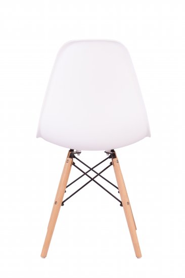 Стул Fitz STF-01-02 47x45x43 см ножки дерево/коричневый сиденье полипропилен цвет белый