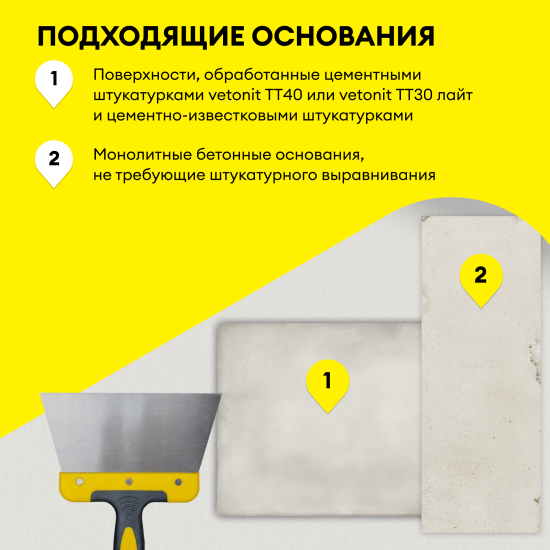 Шпаклевка цементная влагостойкая Vetonit ВХ 20 кг